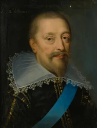 Porträt eines Mannes mit blauer Schärpe